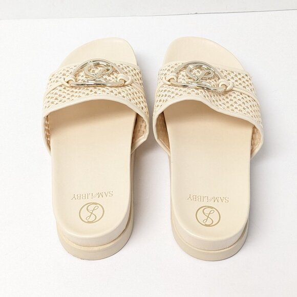 Sam and Libby Asher Platform Sandals, Vanilla, Women's 9.5 - Picture 5 of 7